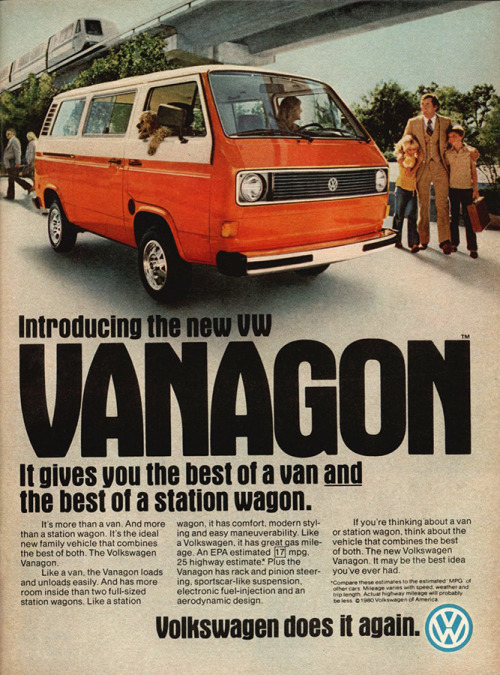 dandyads: Introducing the Volkswagen Vanagon, 1980