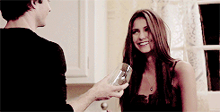 dailydelenagifs:  elena   smiling at damon  requested by anonymous  
