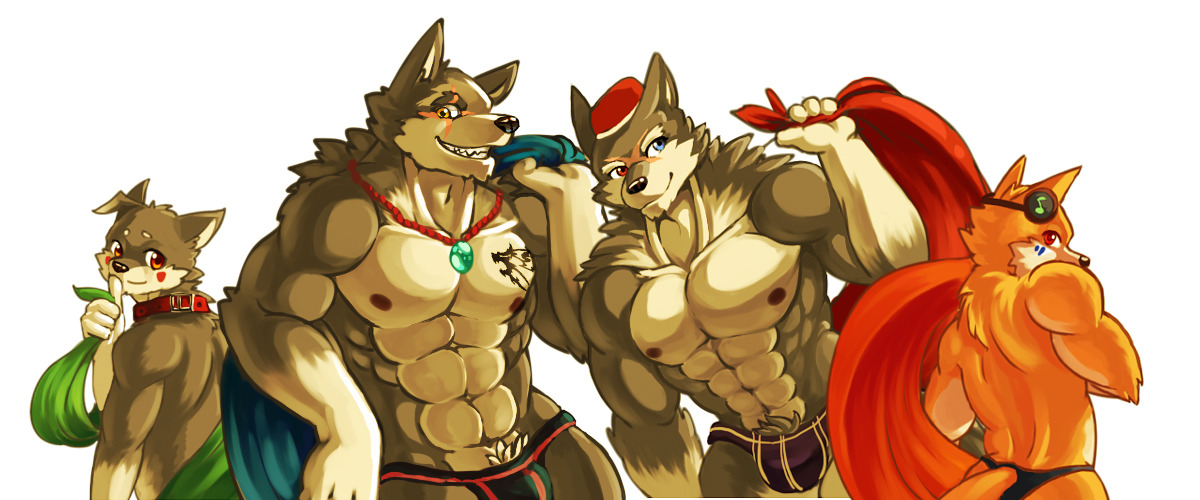 9kitsune:    A family of four Artist: wuyabottom  