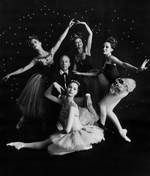 George Balanchine, Suzanne Farrell, Patricia McBride, Violet Verdy, &amp; Mimi Paul (c.1964). Photog