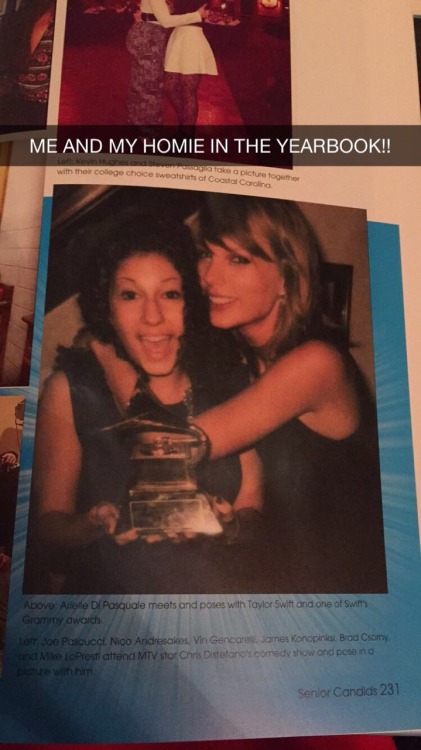 starlit-swift: taylorswift WE MADE MY HIGH SCHOOL YEARBOOK!!! I HAVE NO CHILL!!!