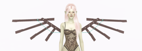 blarffy:  simblreen 2019 wing pack  dragonfly wings, bone wings, and bionic wings each come in 