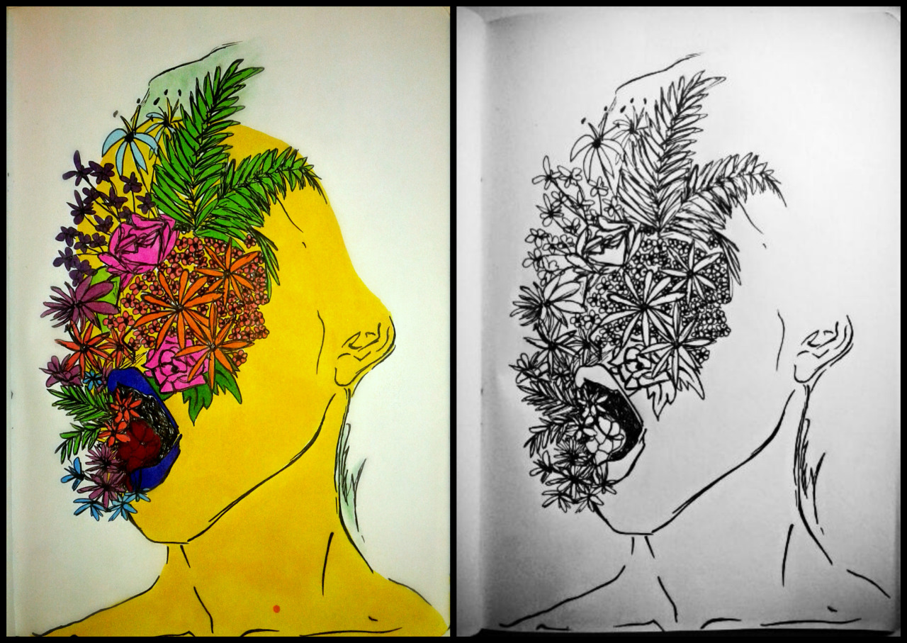 floralls:   submitted by mydark-paradise :  “I am flowers” (painting) - Valentina