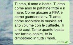 "Tutto quel che c'era l'ho visto guardando te."