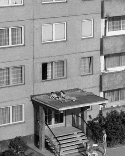 Sunbathing in East Germany, 1982 -  Manfred