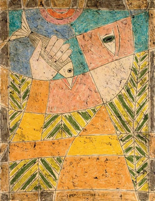 artist-brauner: The Fisherman, 1957, Victor Brauner Medium: mixedtechnique,boardwww.wikiart.