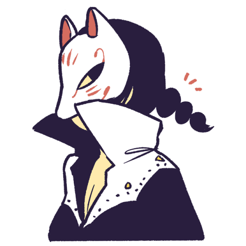 tolbyccia:did you know in yusuke’s concept art he had long hair in a little side braid. did you know