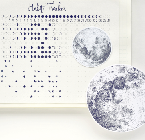 So I’m obsessed with lunar calendars and bullet journaling so here’s the result of mixing both into 
