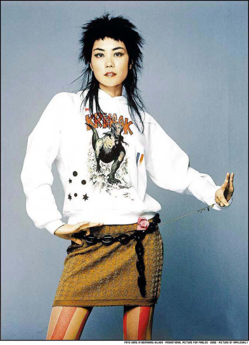 lucky-number-8:Faye Wong wearing Bernhard Willhelm, 2000.