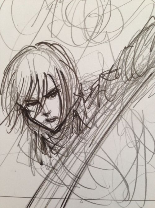 XXX Isayama Hajime shares a new sketch of Mikasa photo