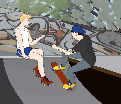 unconventional-turtle:Skatepark Zimbits!(Because I’m still thinking about skater boi Jack Zimm