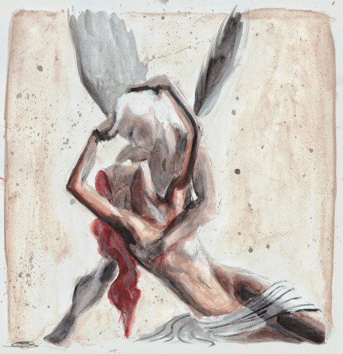 A repaint of Antonio Canova‘s ‘Psyche Revived by Cupid’s Kiss‘