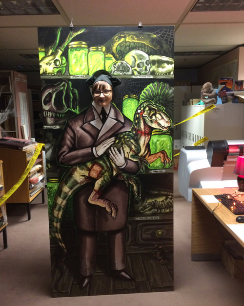 spooky cutouts for the Albertosaurus Fan Club (at Royal Tyrrell Museum of Palaeontology)https://www.