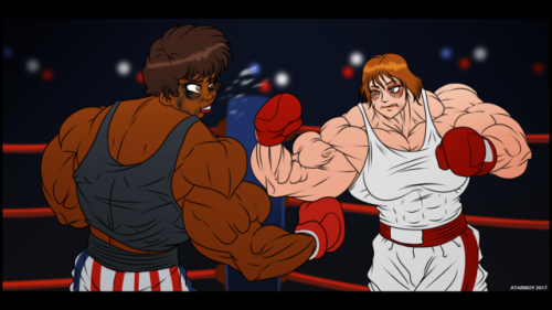 atariboy2600:  If you had seen the original 1976 Rocky film the you may recognize each of the scenes from top to bottom taken from the first movie but this time swap Rocky with Adrian and just for fun replace Apollo with his wife. I drew everything here