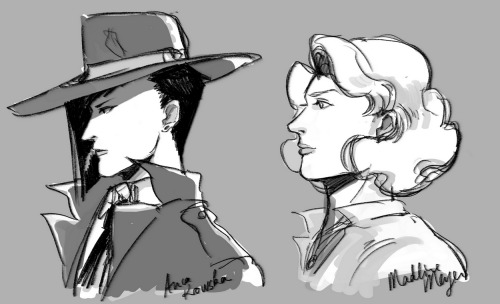  Profile portraits of the night :) Still figuring out proportions, specific features, attitude&helli