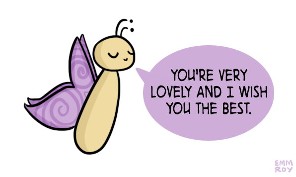 positivedoodles:  [image description: drawing of a yellow butterfly with purple wings