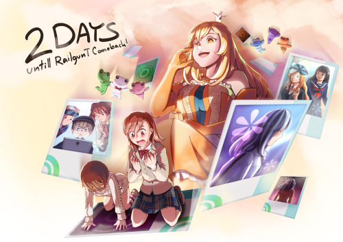 my art participated in Railgun T Coundown on Twitter!  ( the second one is before airing so I guesse