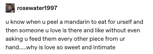 On Tangerines And Tenderness