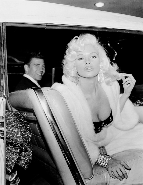 sillysymphony: Jayne Mansfield and Mickey Hargitay attend an event in Los Angeles, CA., 1957.