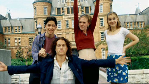 Director Gil Junger and cast (Heath Ledger, Julia Stiles, Joseph Gordon-Levitt,  Larisa Oleynik