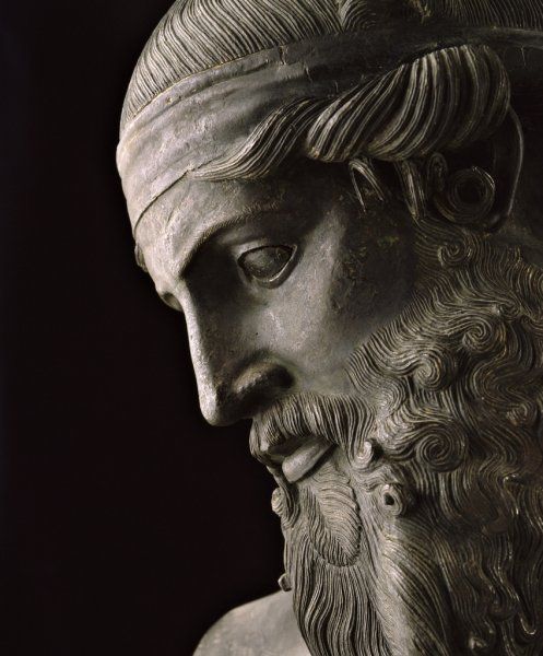 historyandmythology:Presumed bust of Plato, bronze,1st century BC. Roman replica of a Hellenistic or