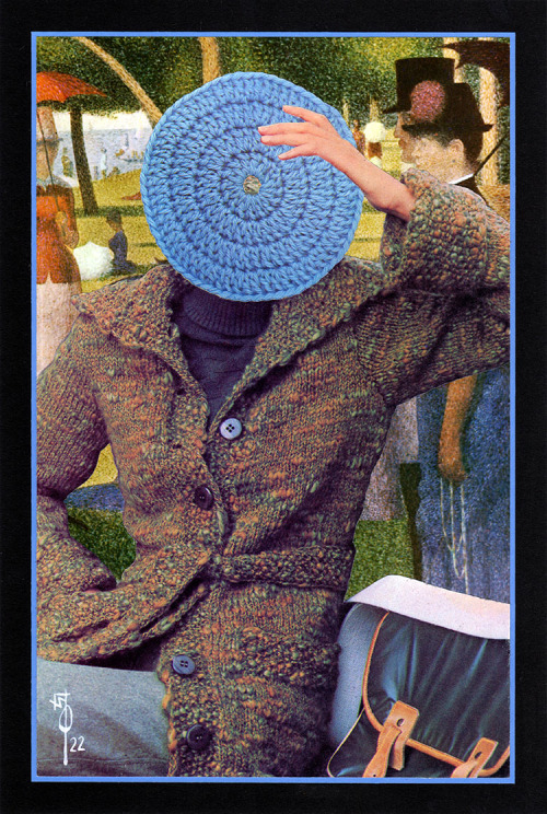 Wallace Polsom, Sunday in the Park with Dorothea (2022), paper collage, 20.2 x 30.1 cm.