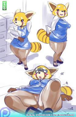 magsama: Aggretsuko because she thicc and cute. If you’d like to be a part of helping me make it, think about joining my patreon. My patreon is as little as ũ Please help me keep making art  for you guys. See files in full resolution 3 days earlier