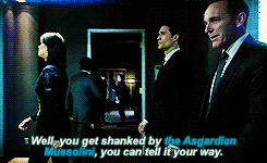 faithlehne:  Agents of Shield 1.01 + Avengers references. 