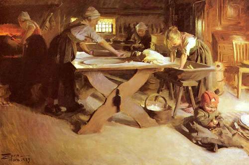 Anders Zorn: Bread Baking, 1889.