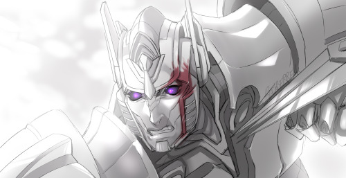 blackberreh-art:Redesigned Bayverse Optimus on my day off  Tried to make him simpler/a lil more like
