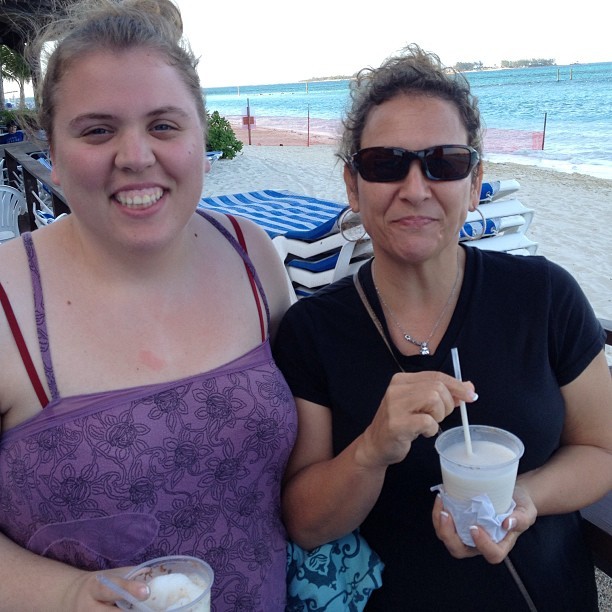 #nofilter #beach #pinacolada #momandi #drink #purple #black #love