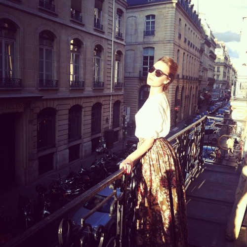 ulyanastreetgame:Ulyana Sergeenko instagramed by Frol Burimskiy (@frolburimskiy) during Paris Fashio