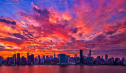  Beautiful sunset graces NYC on this September