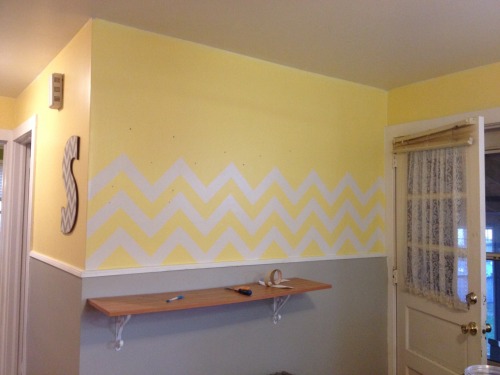 More anxiety driven projects, I stenciled a wall of my kitchen. Also cleaned my whole house and buil