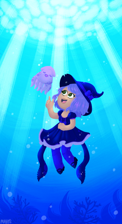 me, a cute water witchhappy witchsona week!  ✨ ✨ ✨ 