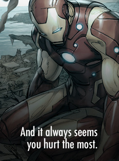 ironpep:  No, Tony. It hurts more to see you in pain and feel powerless to help. 