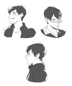 konnahdot:  all the kageyamas i drew today.