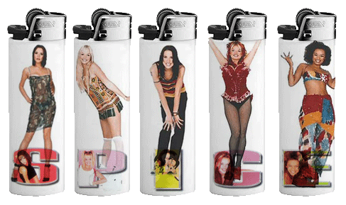 lava-is-soft:  lesbianese:  OH MY GOD A SPICE GIRL LIGHTER SET  If this is real I