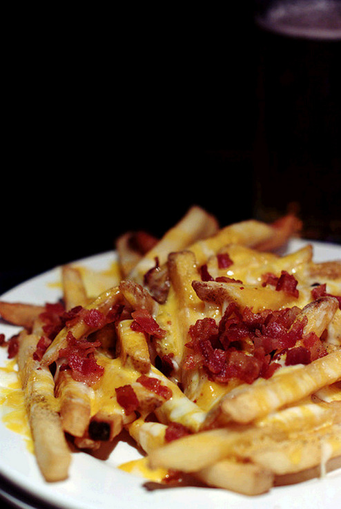 foodthesex:  Request (Anonymous) - Cheese Fries (Cheese Fries with Bacon)