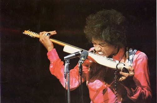 2timesaweek: vaticanrust: Jimi Hendrix live in Paris, France, 1967. “HEY JOE”!( “JIMI HENDRIX”! ) &l