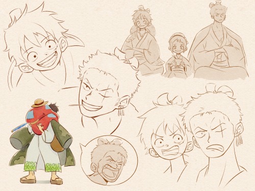 lowrri:been trying to catch up with the anime so here’s a little wano drawing dump