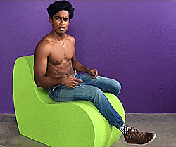 funkpunkandroll84:A shirtless Rajiv Surendra bringing back his Mean Girls character, Kevin G., on Bu