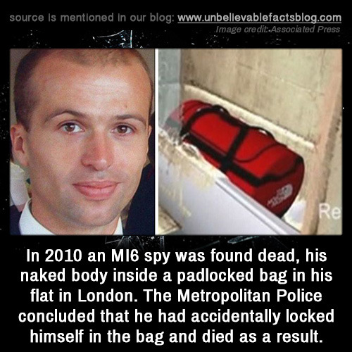 Police Say Spy Found in Bag Probably Died by Accident 