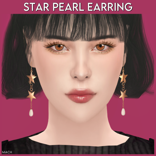 [mach] Star Pearl EarringNew mesh6 swatchesSpecular mapHQ compatibleDOWNLOAD