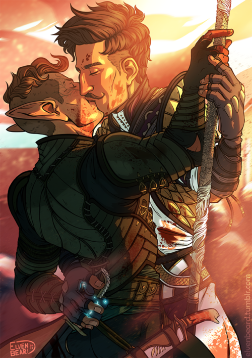 elvenbeard:Battle KissBioware, I am ready now for my boys to be reuinited in Tevinter and to kick so