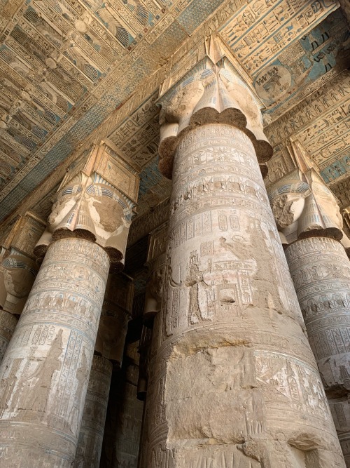 Scenery And Imagery From The Hathor Temple At Dendera, Built In The Greco-Roman Period