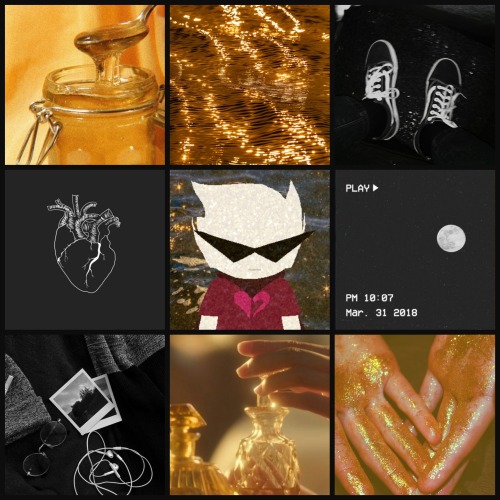 @blackboxtheatrecrew asked: Can I have a moodboard for a Dirk Strider that was part gold blood with 