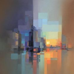 xen420:  sixpenceee:  This painted landscape blends precise pixelation and hazy abstraction perfectly (by Jason Anderson)  What I see without my glasses on 