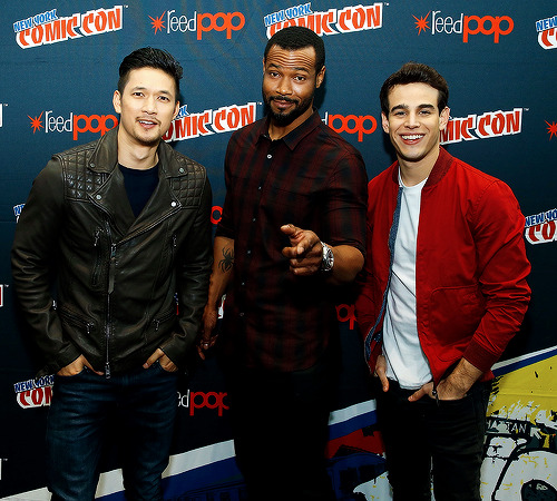 harry-matthew:  Harry Shum Jr. Isaiah Mustafa and Alberto Rosende attend Shadowhunters