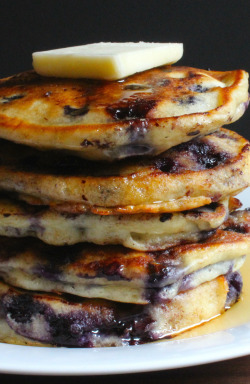 verticalfood:  Blueberry Buttermilk Pancakes